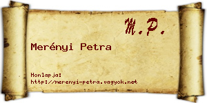 Merényi Petra névjegykártya