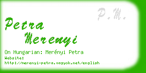 petra merenyi business card